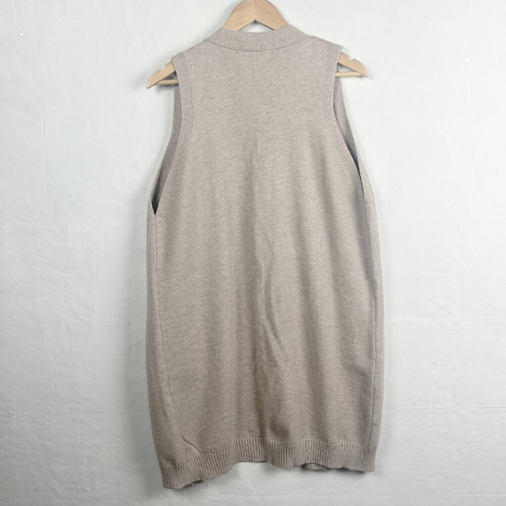 Sasso + Smyth Open Front Sleeveless Vest Cardigan OS - Picture 4 of 4